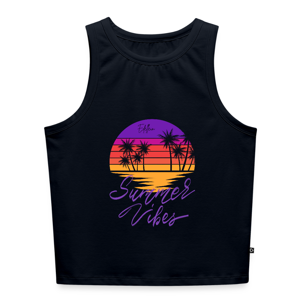 Frauen Cropped Tank Top - Navy