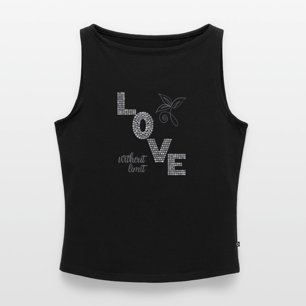 Frauen Tank Top mit U-Boot-Ausschnitt - Schwarz