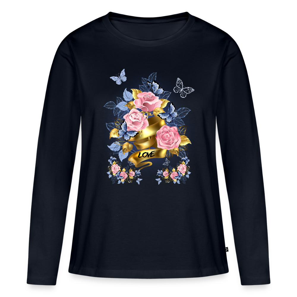 Frauen Premium Langarmshirt - Navy
