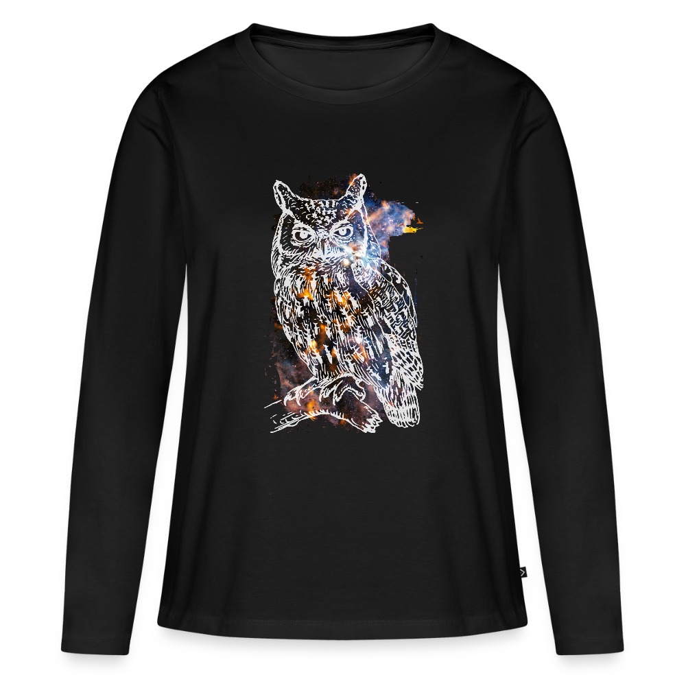 Frauen Premium Langarmshirt - Schwarz