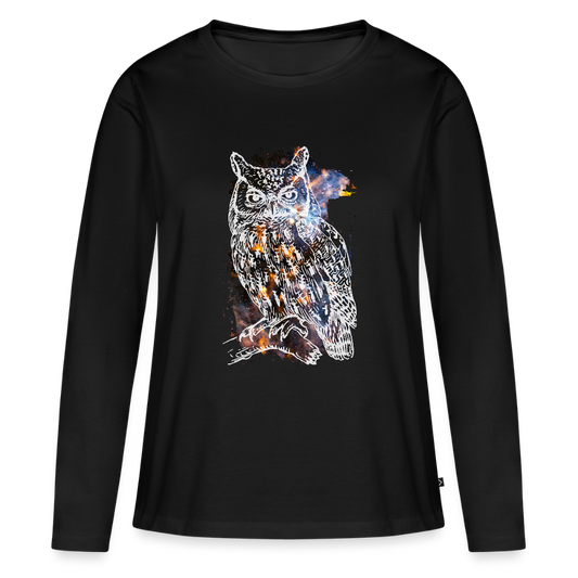 Frauen Premium Langarmshirt - Schwarz