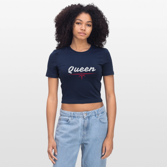 Cropped T-Shirt - Light Navy