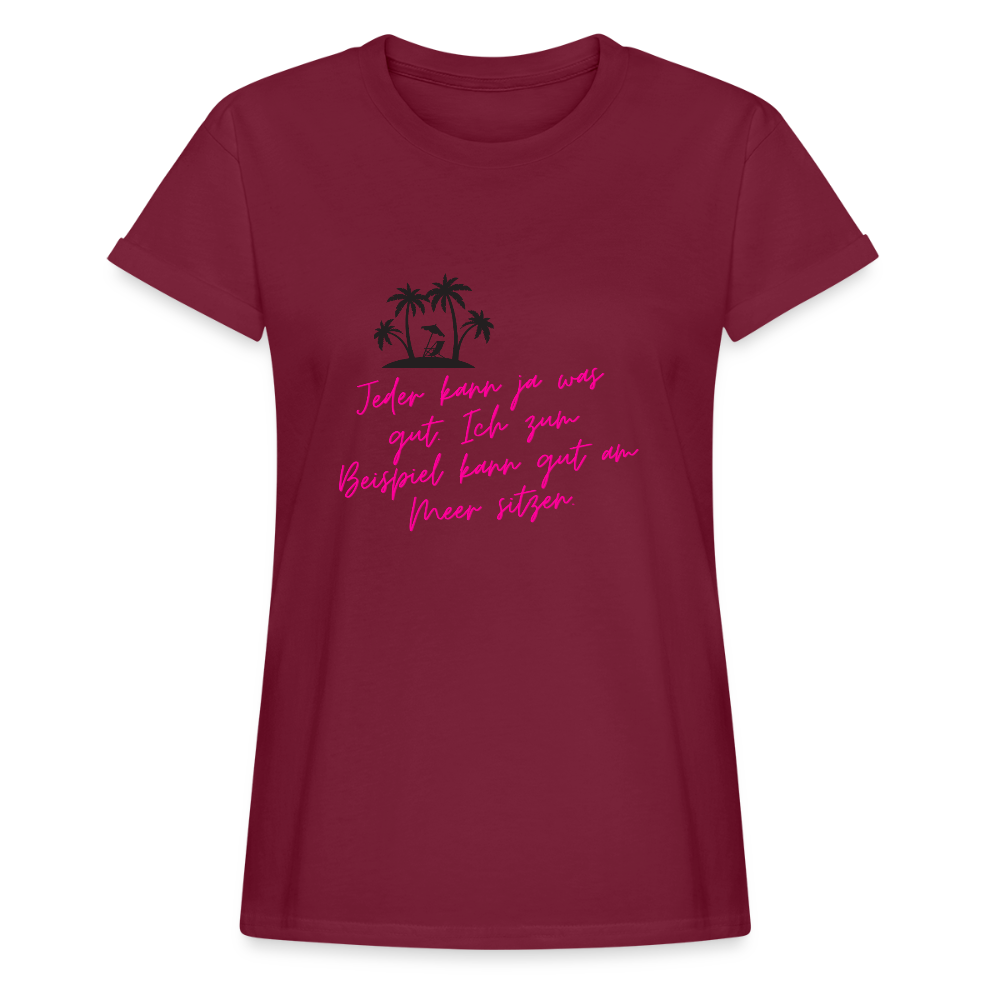 Frauen Oversize T-Shirt - Bordeaux