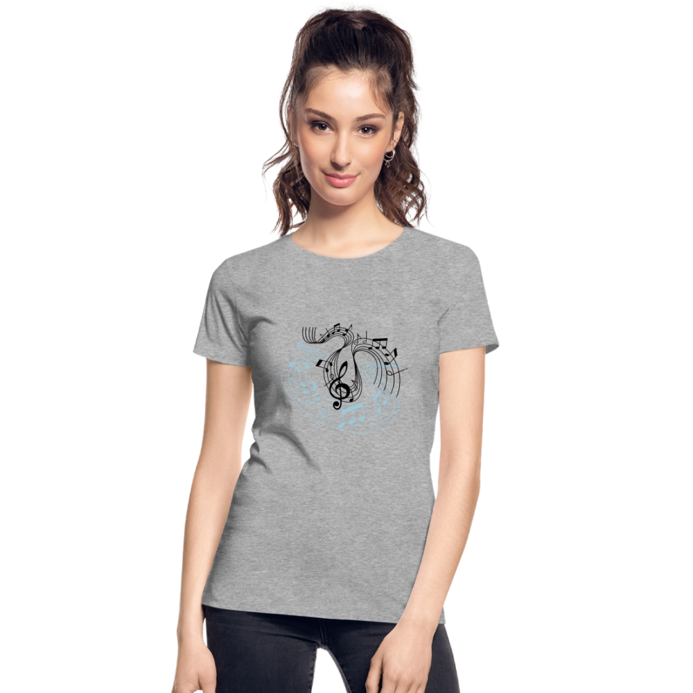 Frauen Premium Bio T-Shirt - Grau meliert