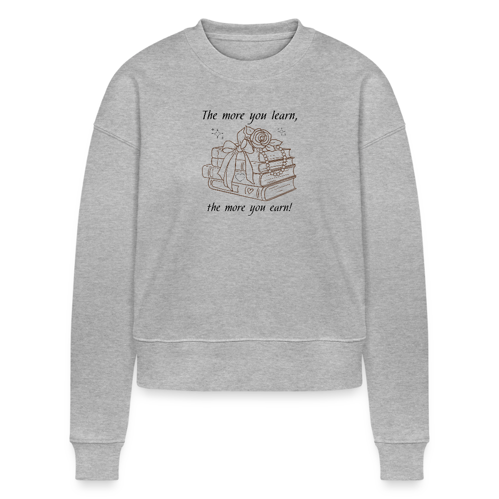 Stanley/Stella Cropped Frauen Bio-Sweatshirt CROPSTER - Grau meliert
