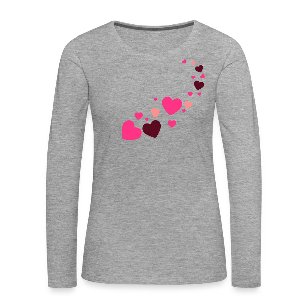Women's Premium Longsleeve Shirt - Grau meliert