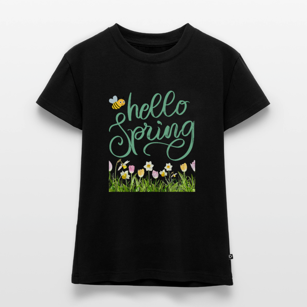 SLIM FIT Frauen Organic T-Shirt - Schwarz