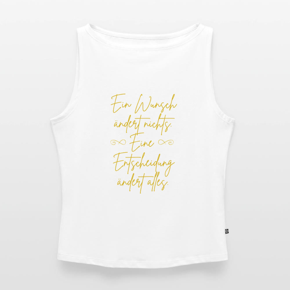 Frauen Organic Tank Top mit U-Boot-Ausschnitt - Weiß
