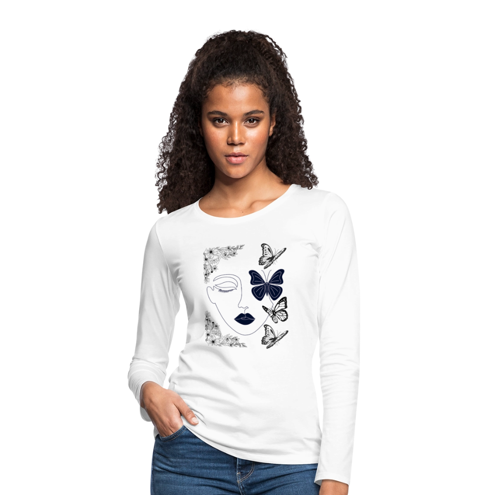 Frauen Premium Langarmshirt - Weiß