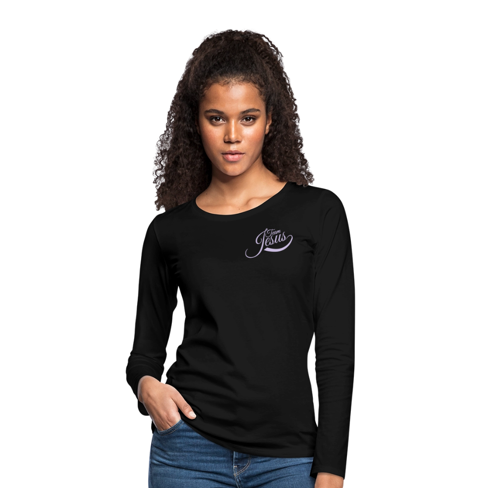 Frauen Premium Langarmshirt - Schwarz