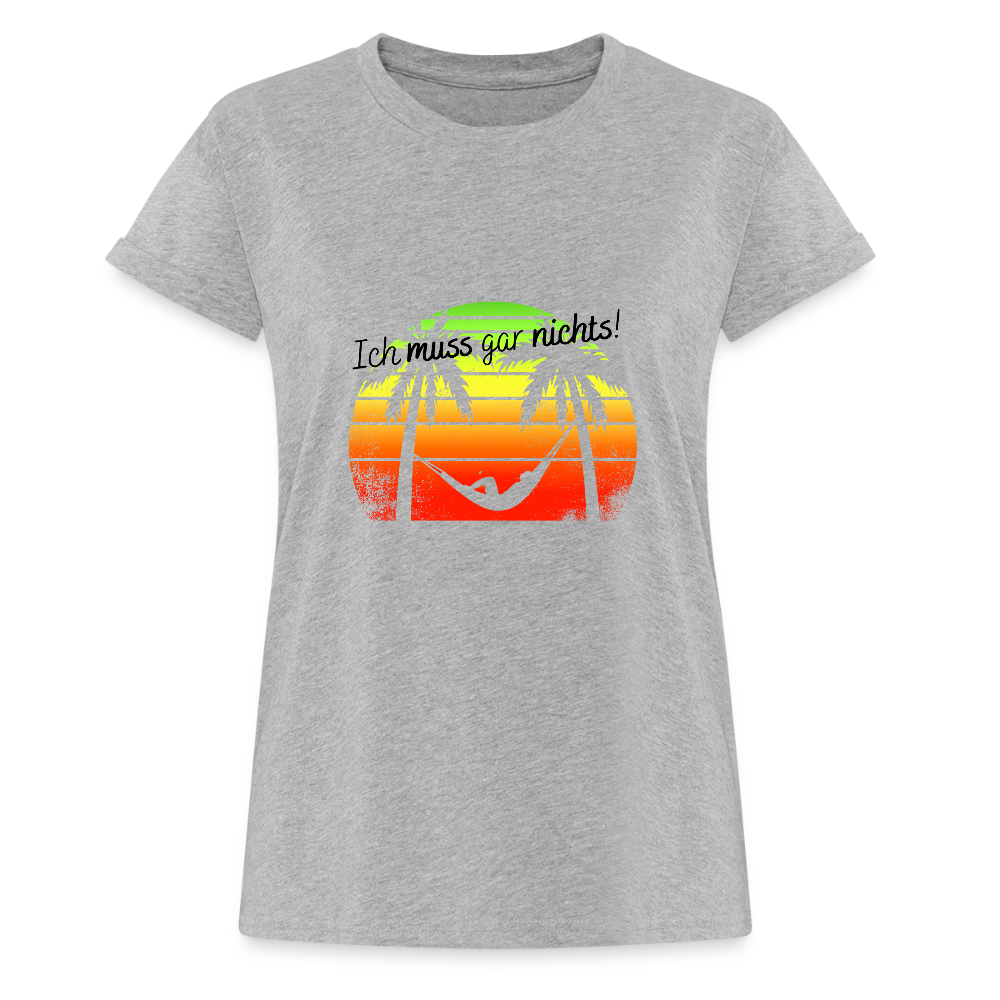 Frauen Oversize T-Shirt - Grau meliert