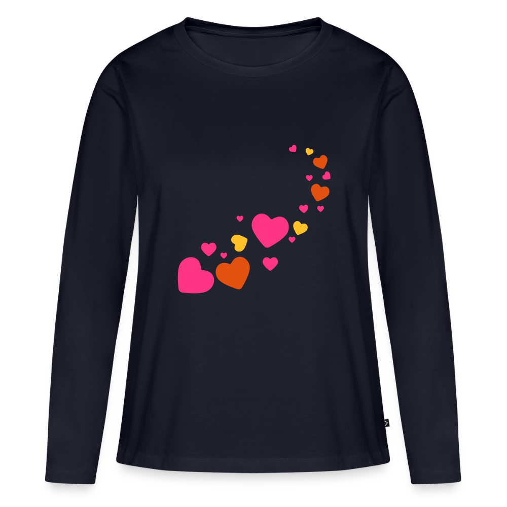 Frauen Premium Langarmshirt - Navy