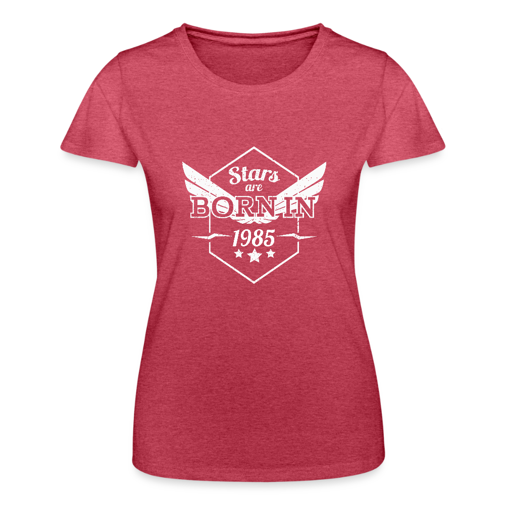 Frauen-T-Shirt von Fruit of the Loom - Rot meliert