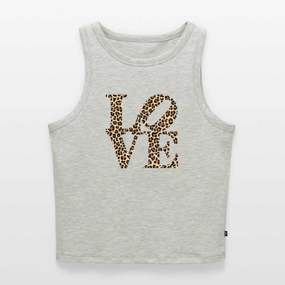 Cropped Frauen Organic Tank Top - Grau meliert