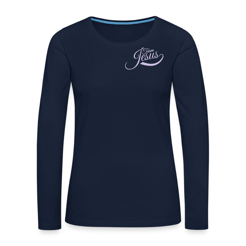 Frauen Premium Langarmshirt - Navy