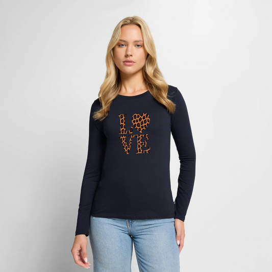 Frauen Premium Langarmshirt - Navy