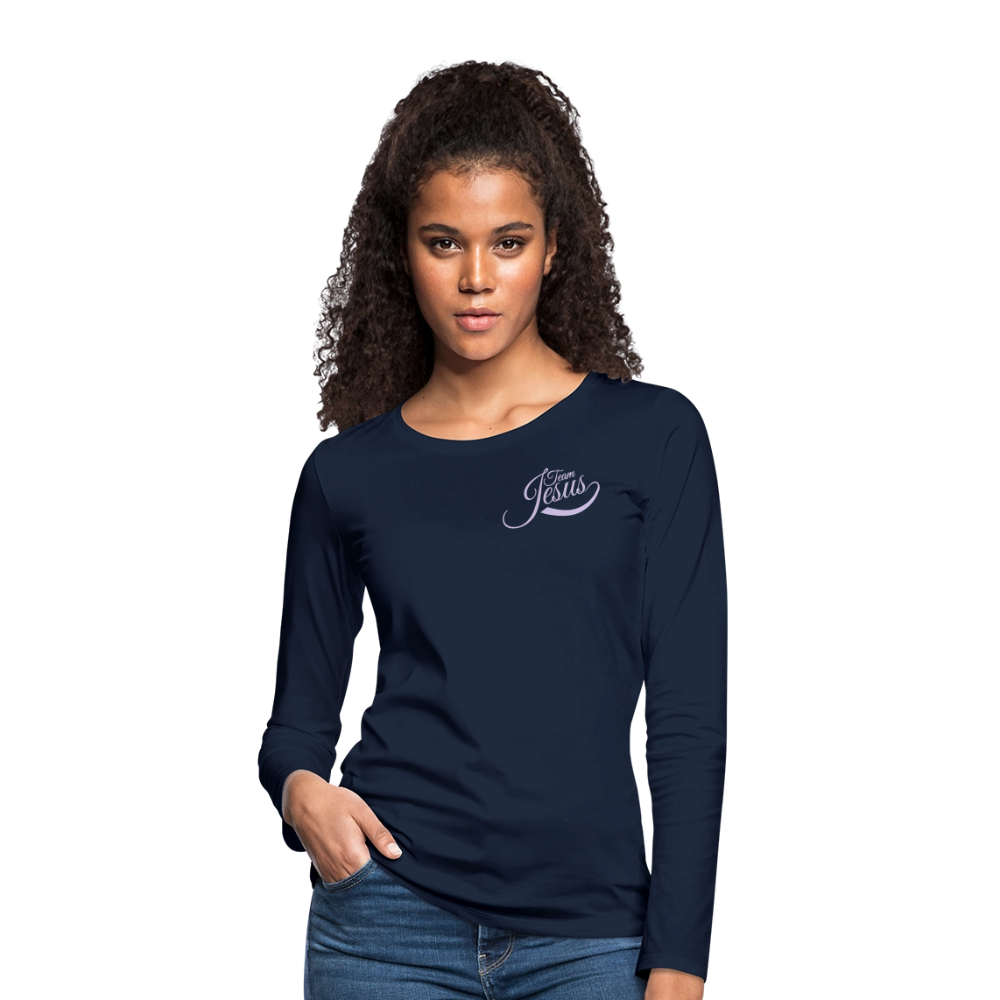 Frauen Premium Langarmshirt - Navy