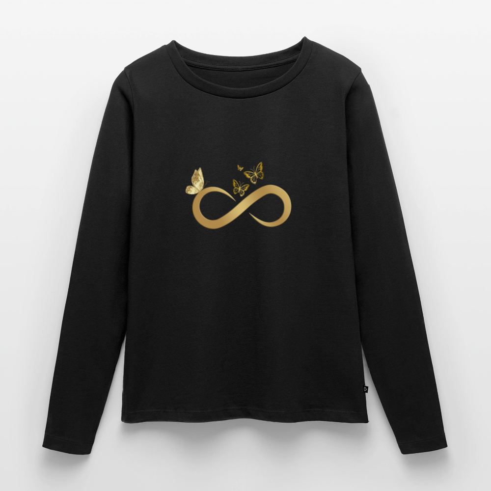 Frauen Premium Langarmshirt - Schwarz