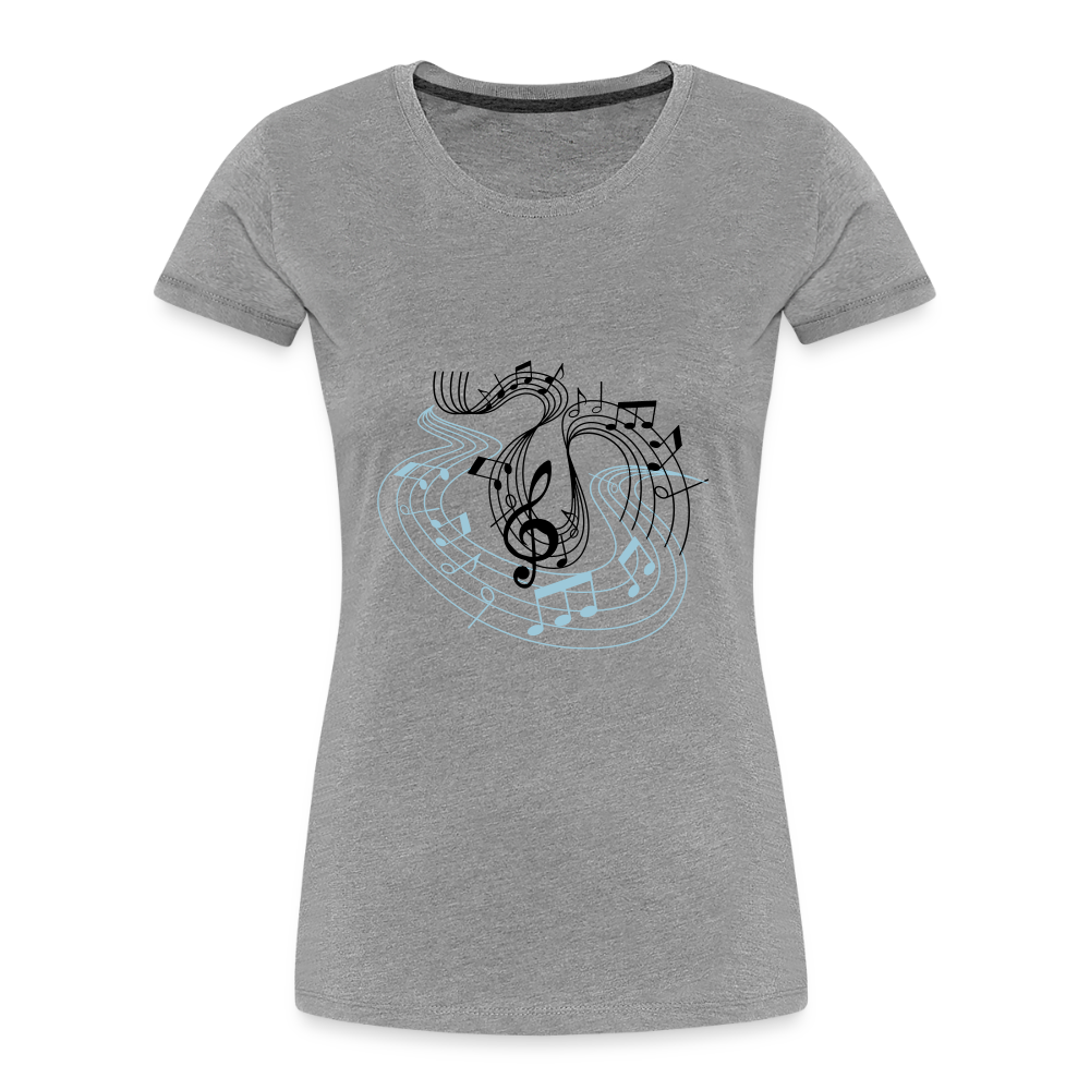 Frauen Premium Bio T-Shirt - Grau meliert