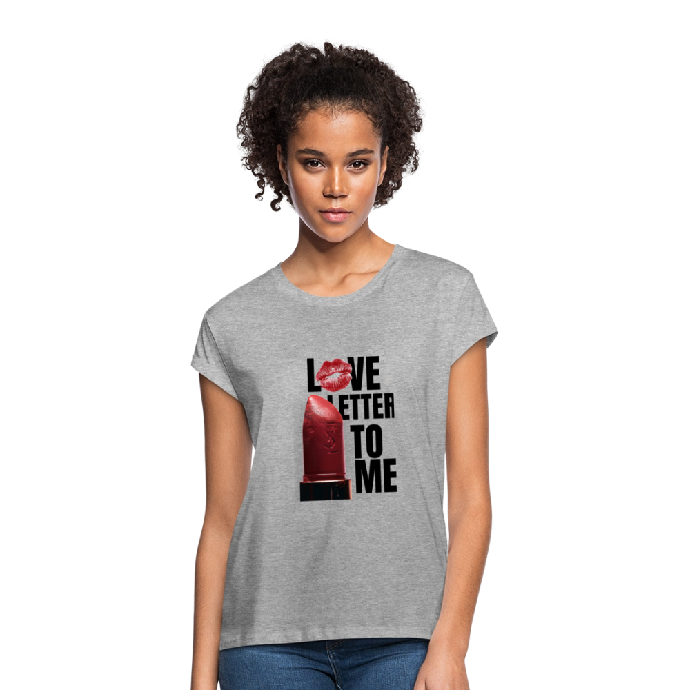 Frauen Oversize T-Shirt - Grau meliert