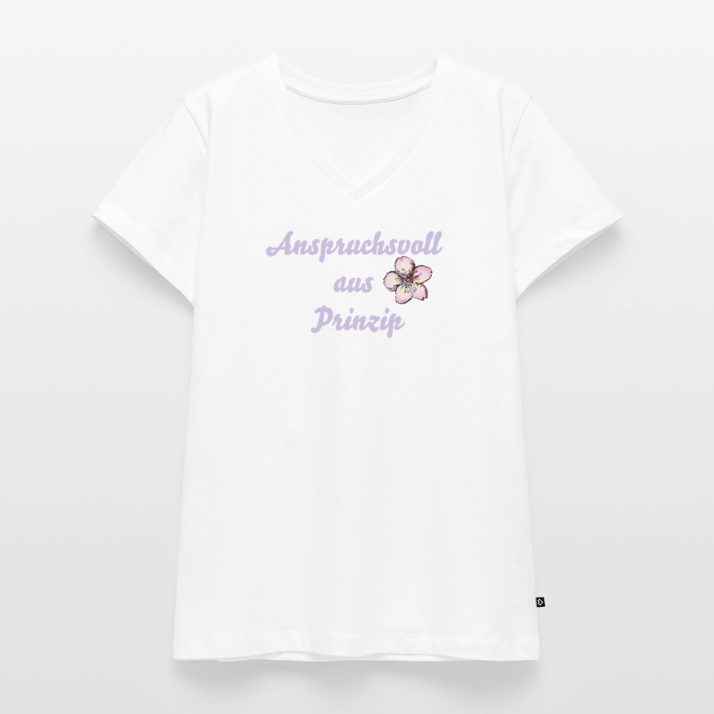 Frauen Bio-T-Shirt mit V-Ausschnitt von Stanley & Stella - Weiß