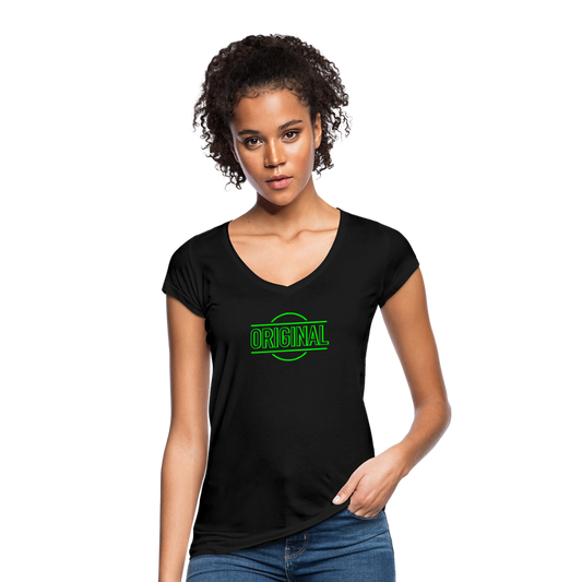 Frauen Vintage T-Shirt - Schwarz