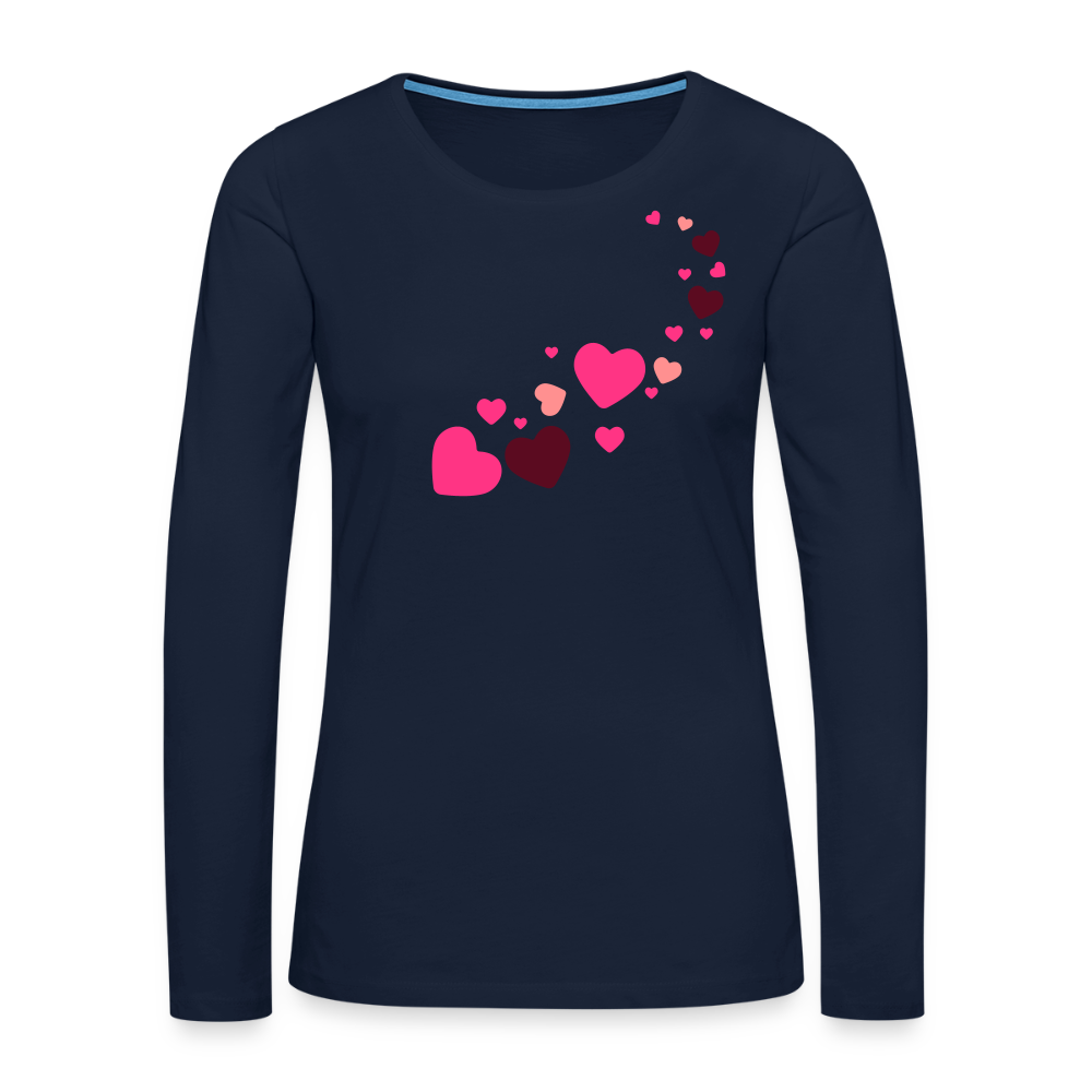 Women's Premium Longsleeve Shirt - Navy