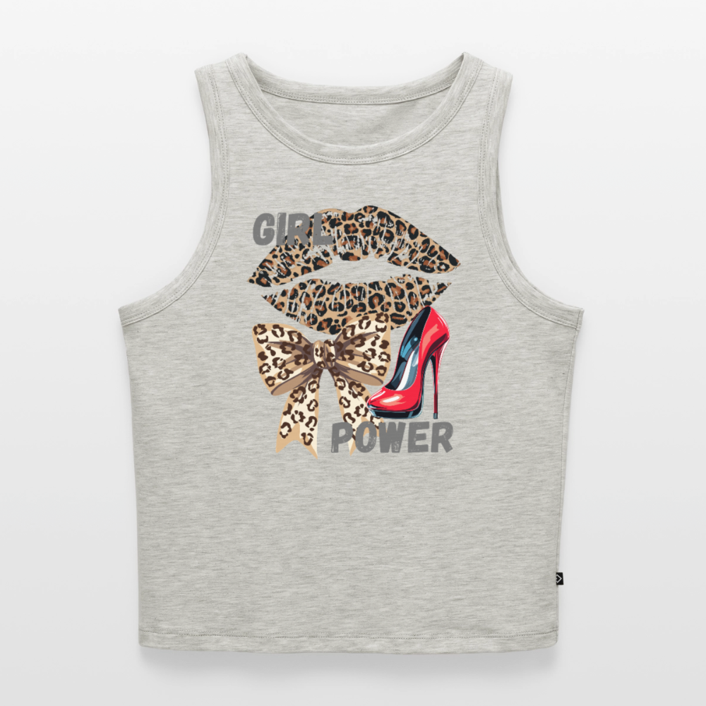 Cropped Frauen Organic Tank Top - Grau meliert