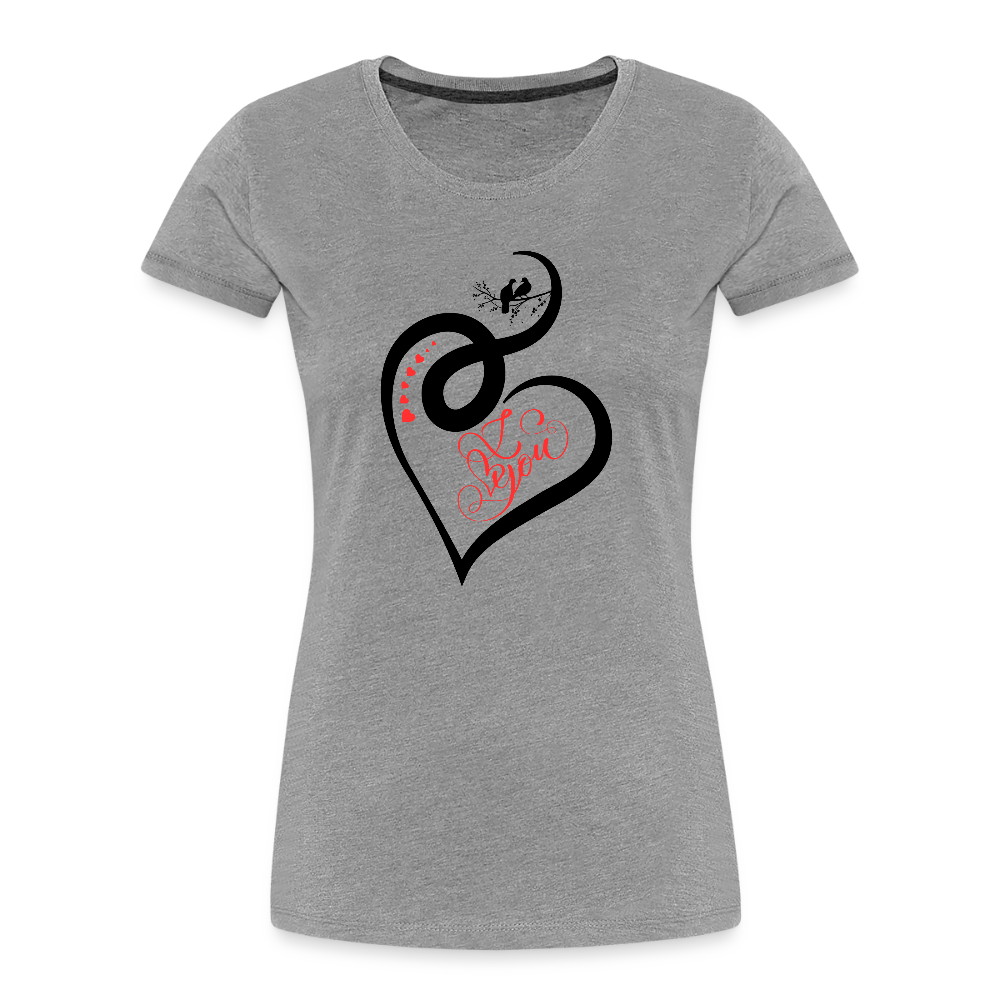 Frauen Premium Bio T-Shirt - Grau meliert