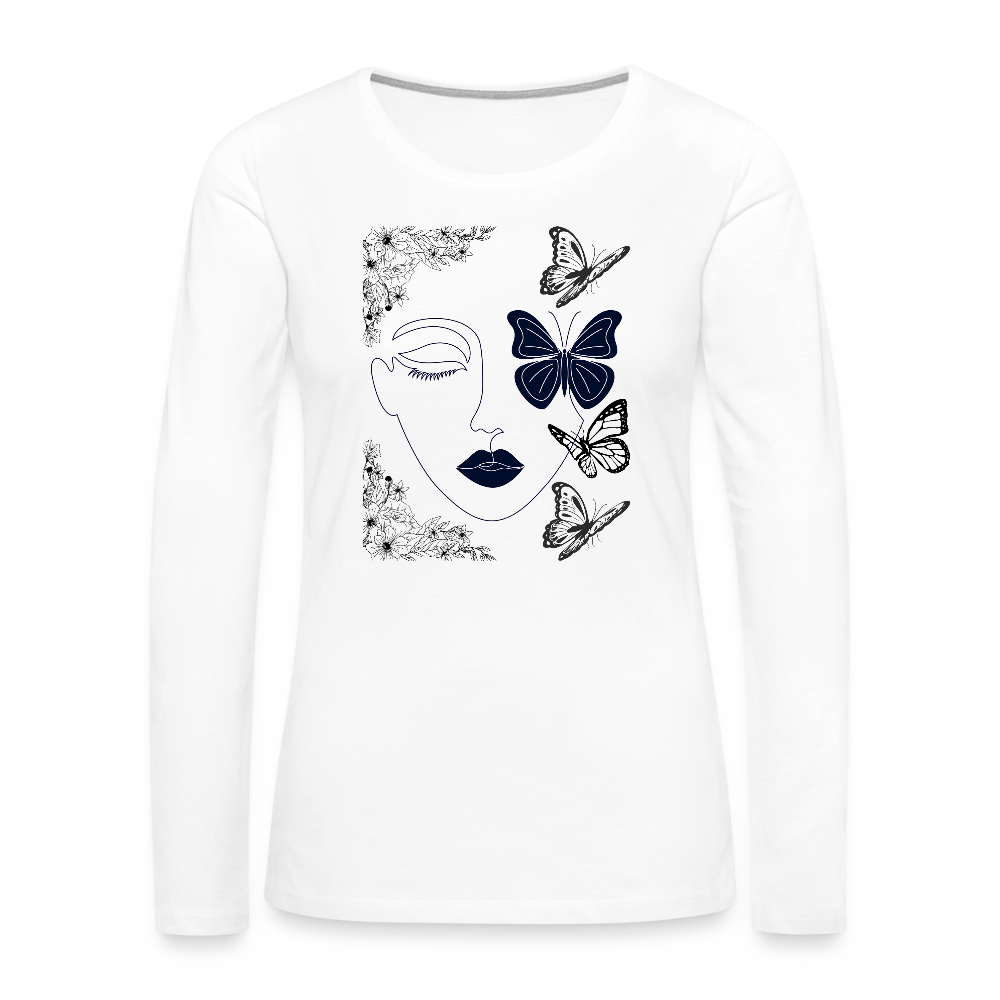 Frauen Premium Langarmshirt - Weiß