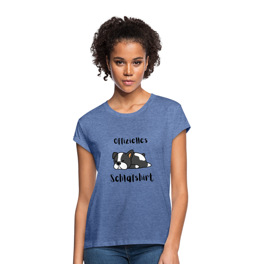 Frauen Oversize T-Shirt - Denim meliert