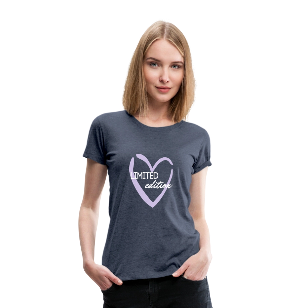 Frauen Premium T-Shirt - Blau meliert