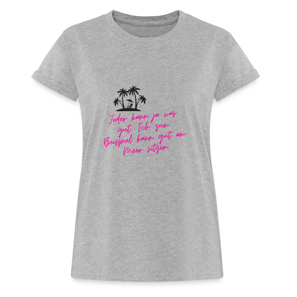 Frauen Oversize T-Shirt - Grau meliert