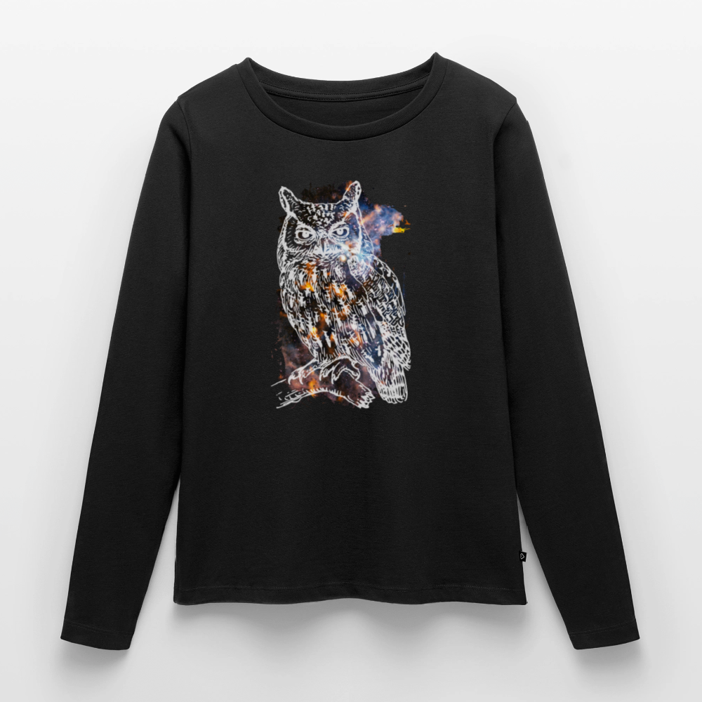 Frauen Premium Langarmshirt - Schwarz