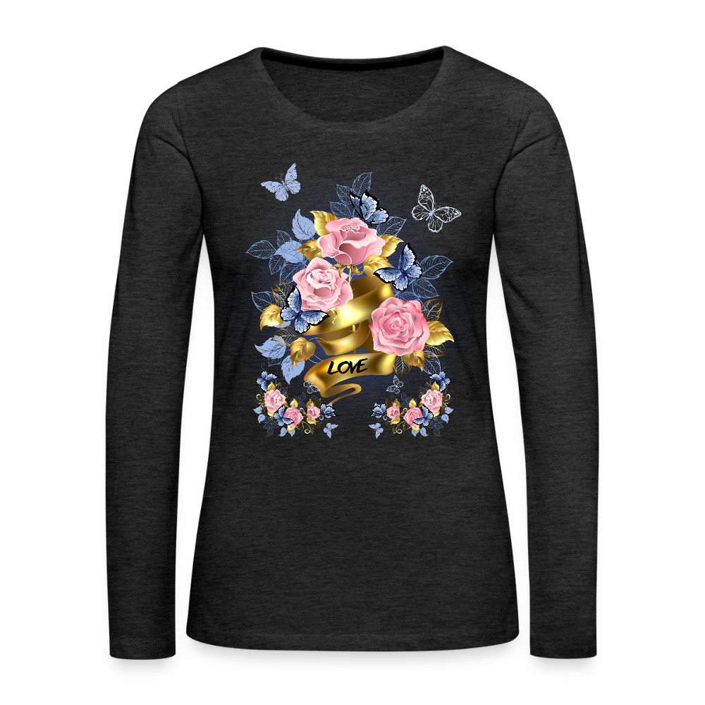 Frauen Premium Langarmshirt - Anthrazit