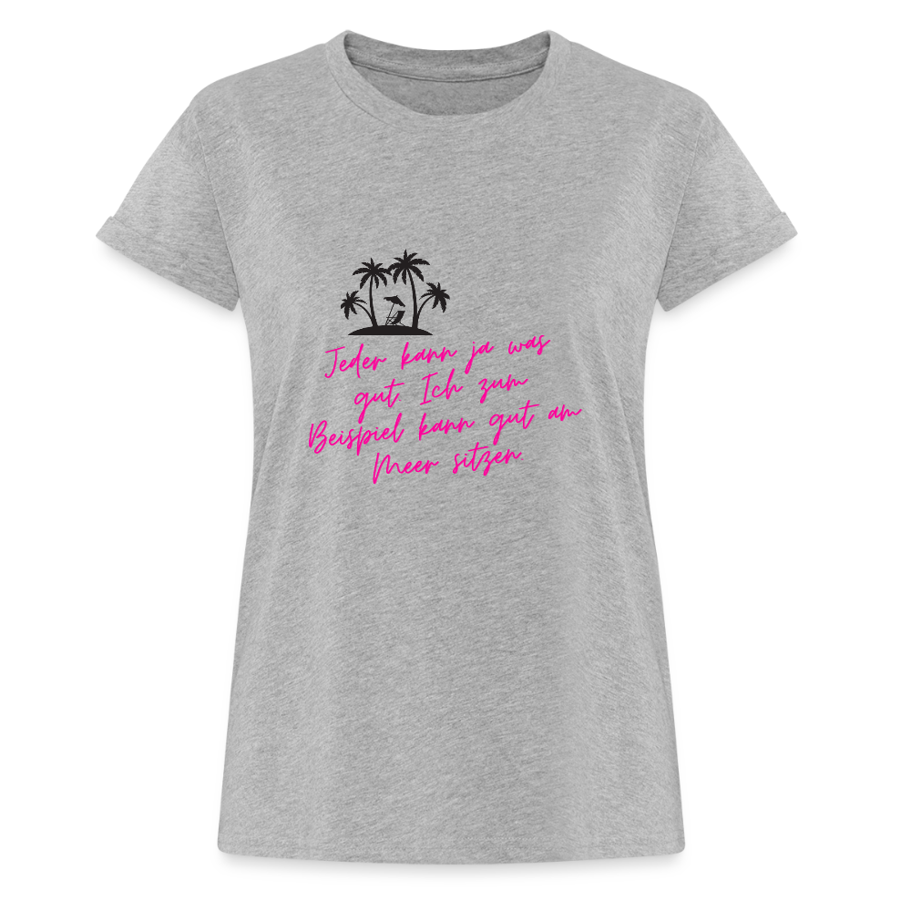 Frauen Oversize T-Shirt - Grau meliert