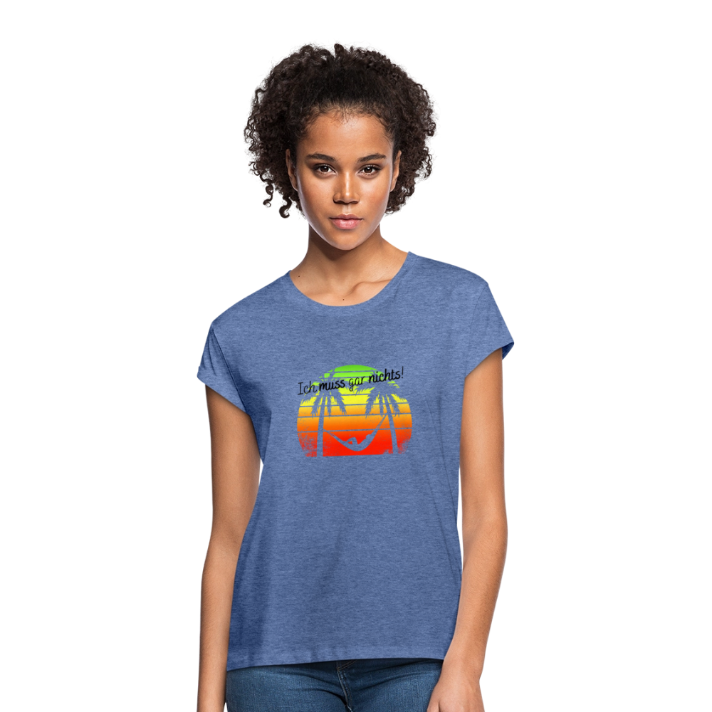 Frauen Oversize T-Shirt - Denim meliert