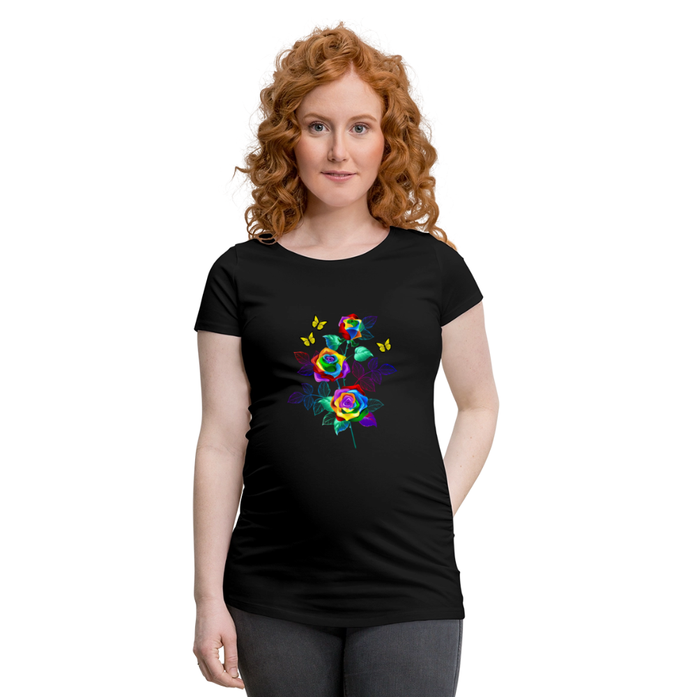 Frauen Schwangerschafts-T-Shirt - Schwarz