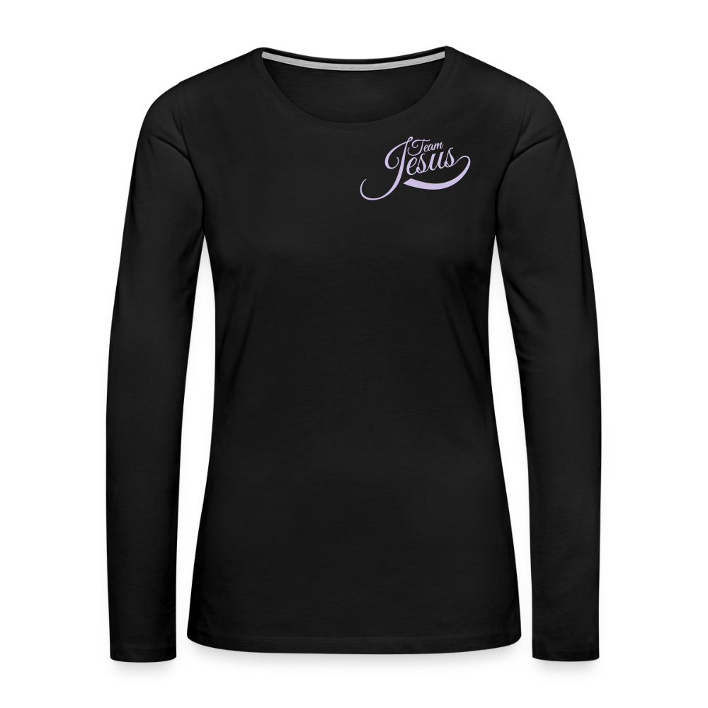 Frauen Premium Langarmshirt - Schwarz