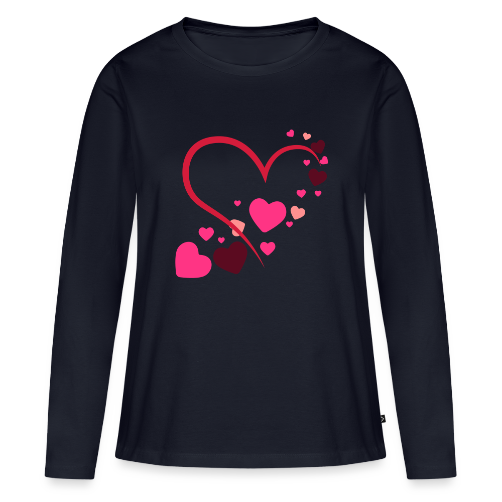 Frauen Premium Langarmshirt - Navy