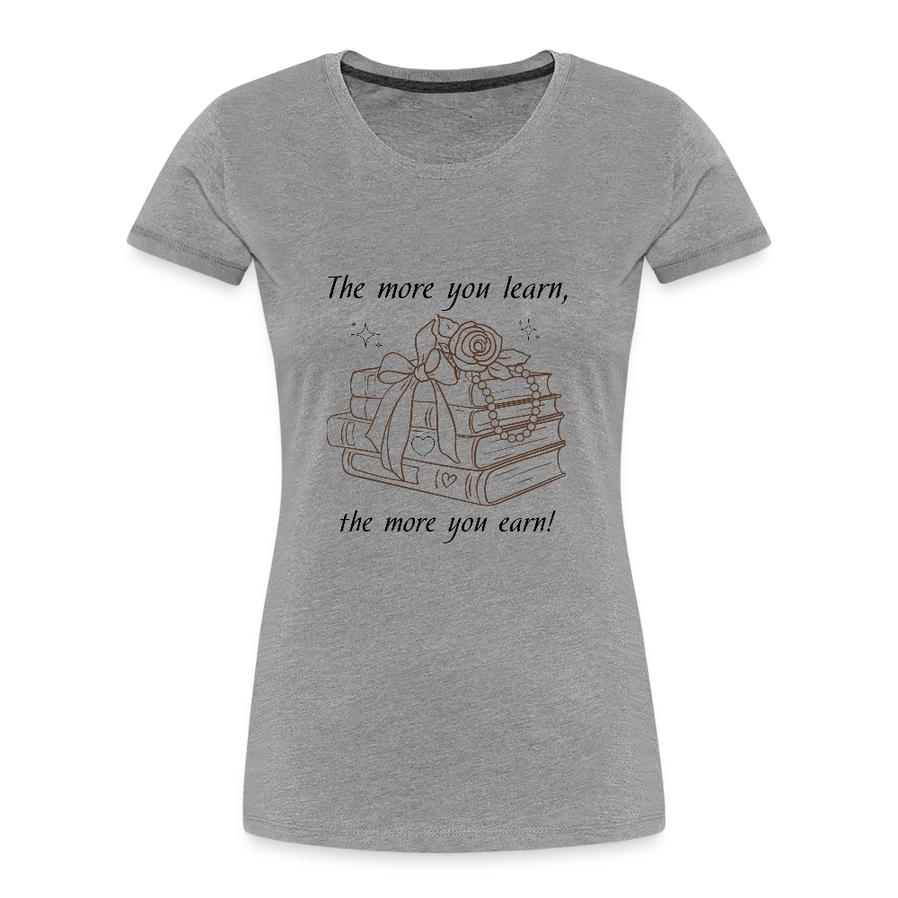 Frauen Premium Bio T-Shirt - Grau meliert
