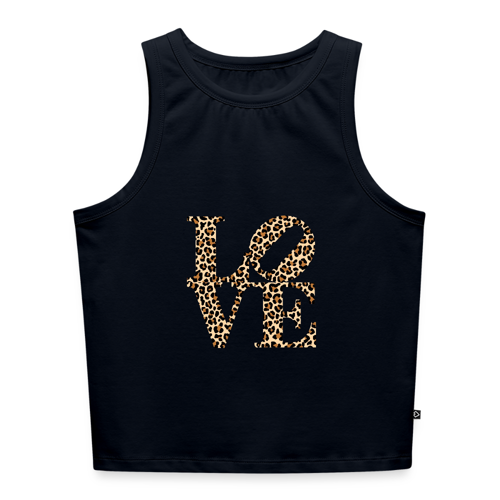 Frauen Cropped Tank Top - Navy