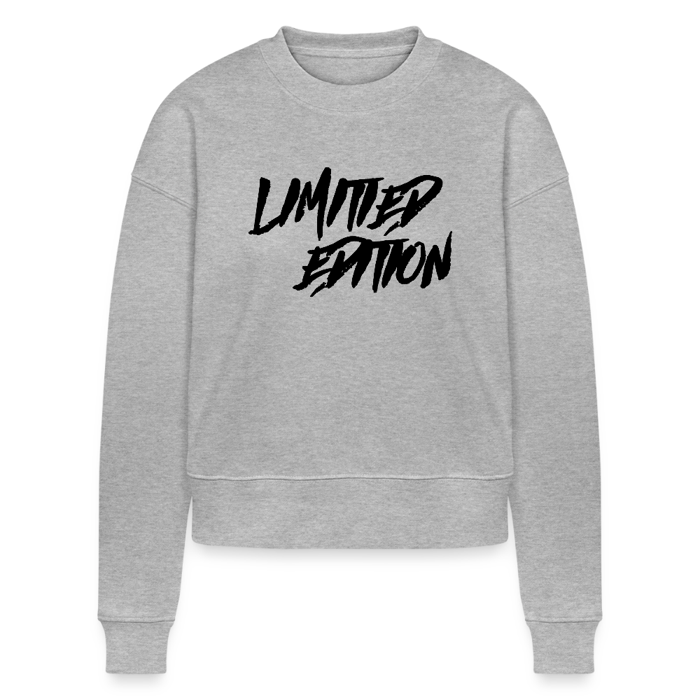 Frauen Bio-Sweatshirt CROPSTER - Grau meliert