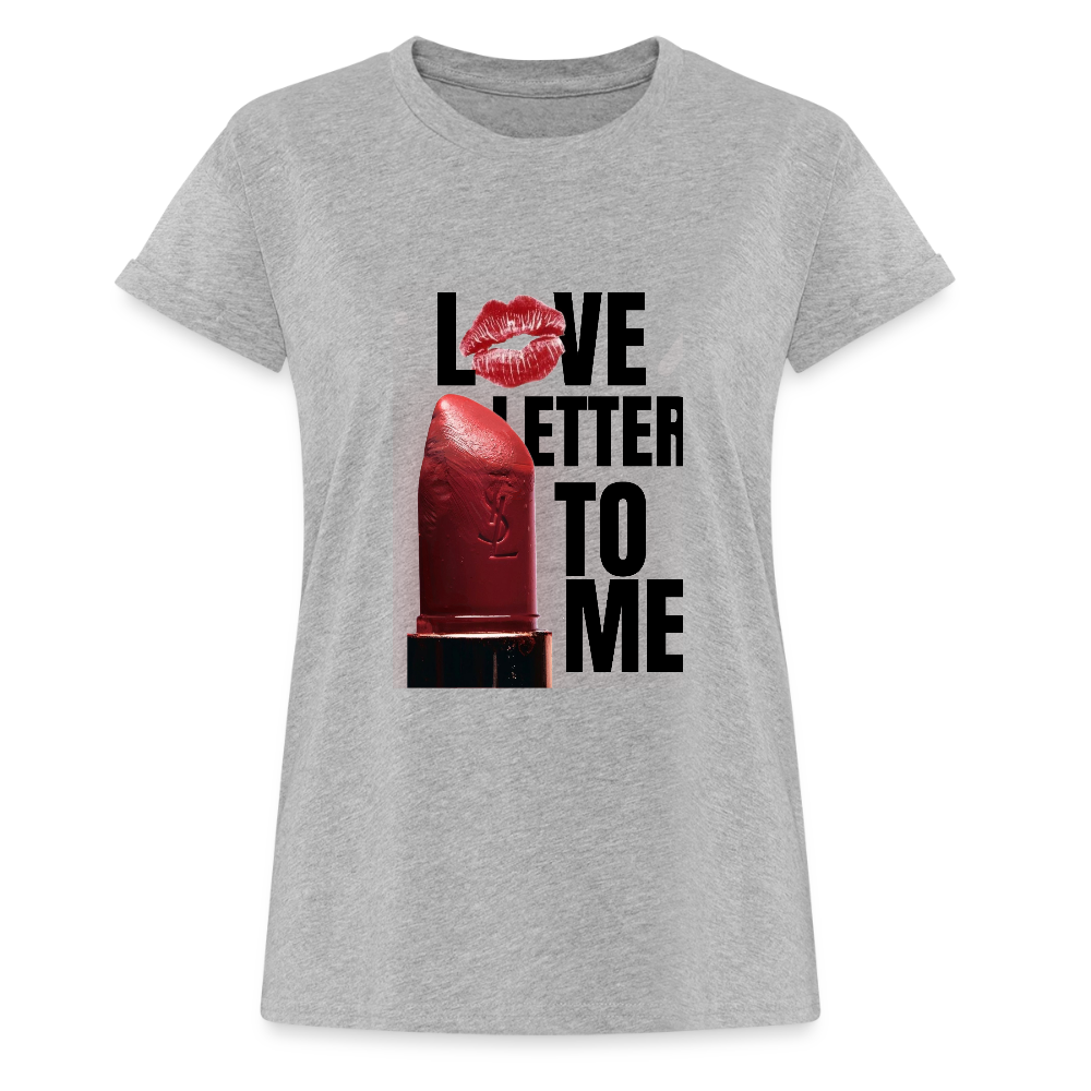 Frauen Oversize T-Shirt - Grau meliert