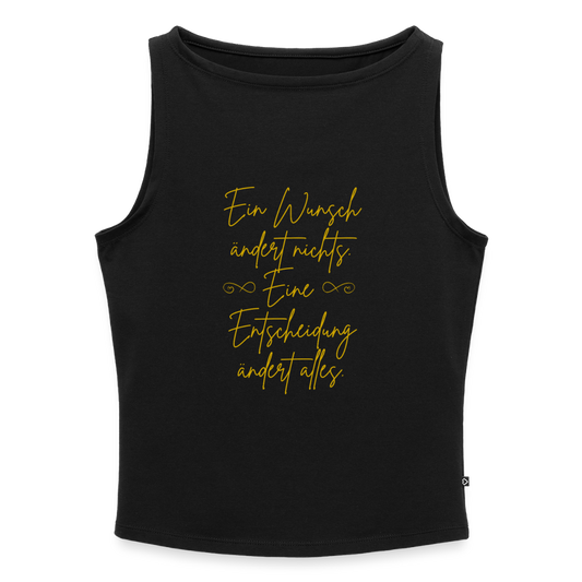 Frauen Organic Tank Top mit U-Boot-Ausschnitt - Schwarz
