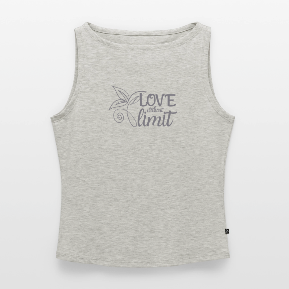 Frauen Tank Top mit U-Boot-Ausschnitt - Grau meliert