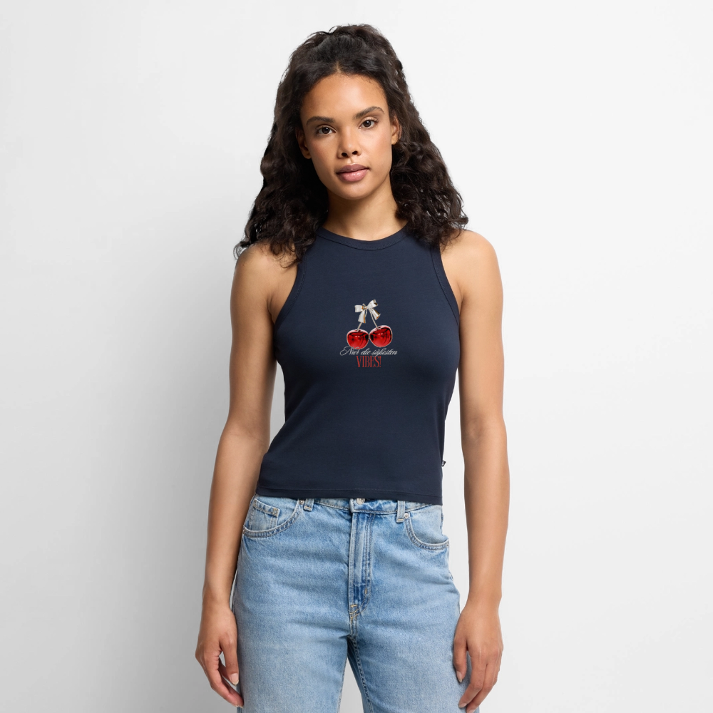 Cropped Frauen Organic Tank Top - Navy
