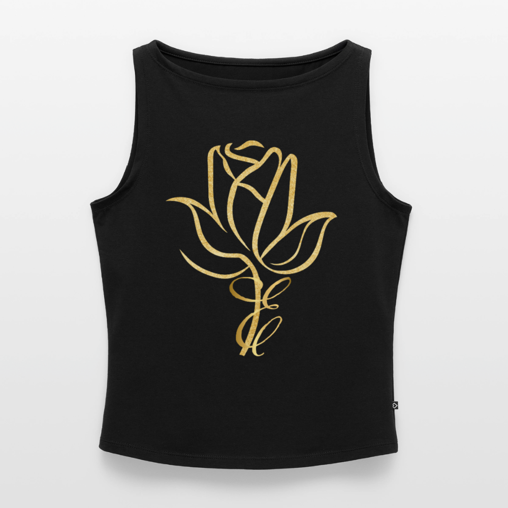 Frauen Tank Top mit U-Boot-Ausschnitt - Schwarz