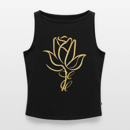 Frauen Tank Top mit U-Boot-Ausschnitt - Schwarz