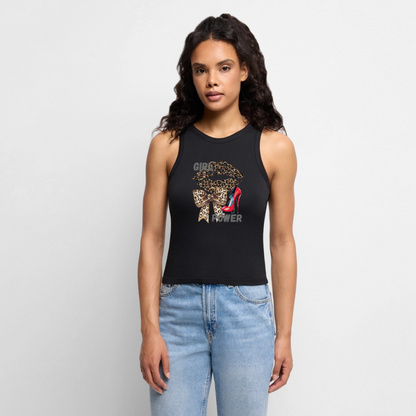 Cropped Frauen Organic Tank Top - Schwarz